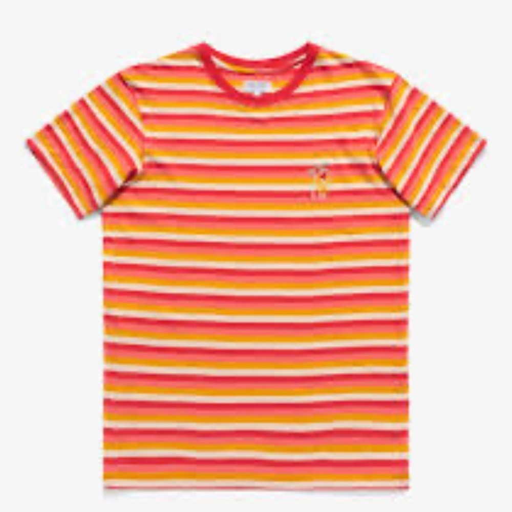 Banks journal Striped embroidered T-shirt with Hawaiian lady